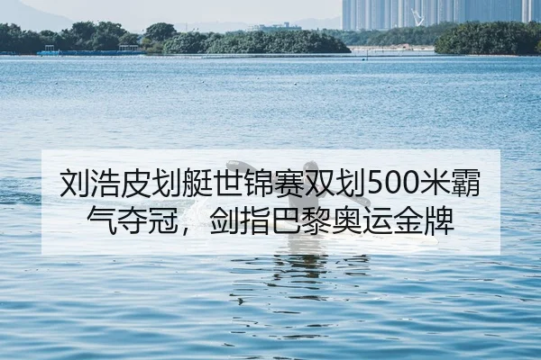 刘浩皮划艇世锦赛双划500米霸气夺冠，剑指巴黎奥运金牌 - yaxin